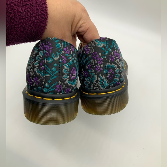 Dr. Martens 1461 Floral Jacquard Black Purple Blue Mens Sz 10 /womens 11 - Picture 5 of 8